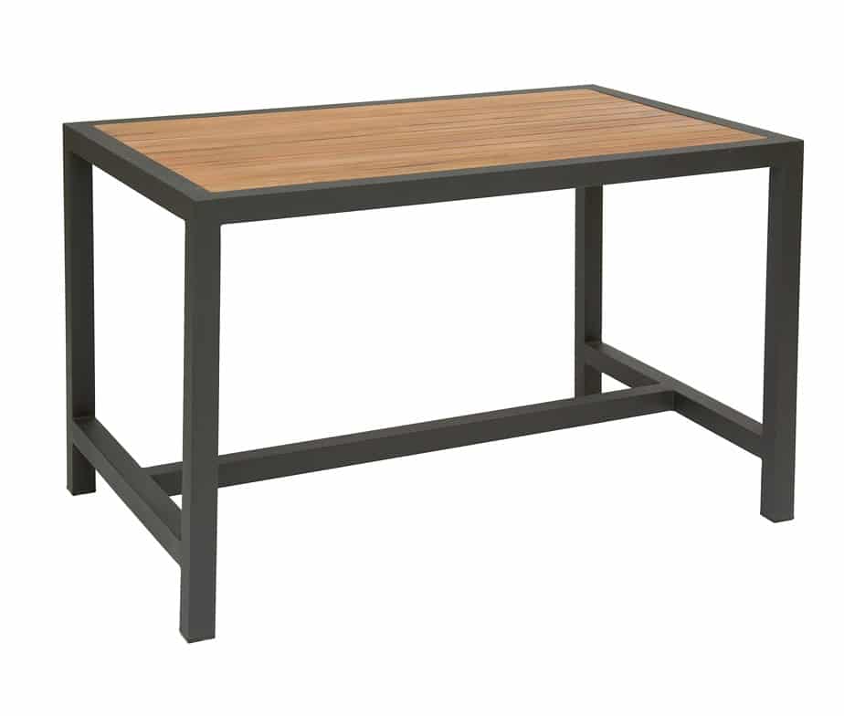 Brew Outdoor Table Large Rectangular, Teak And Metal Outdoor Furniture