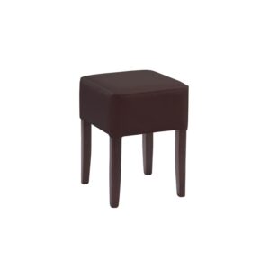 Taunton Low Stools Brown Faux Leather