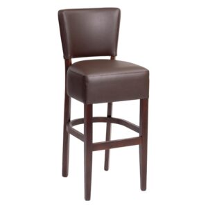 Trent Bar Stools Brown Faux Leather