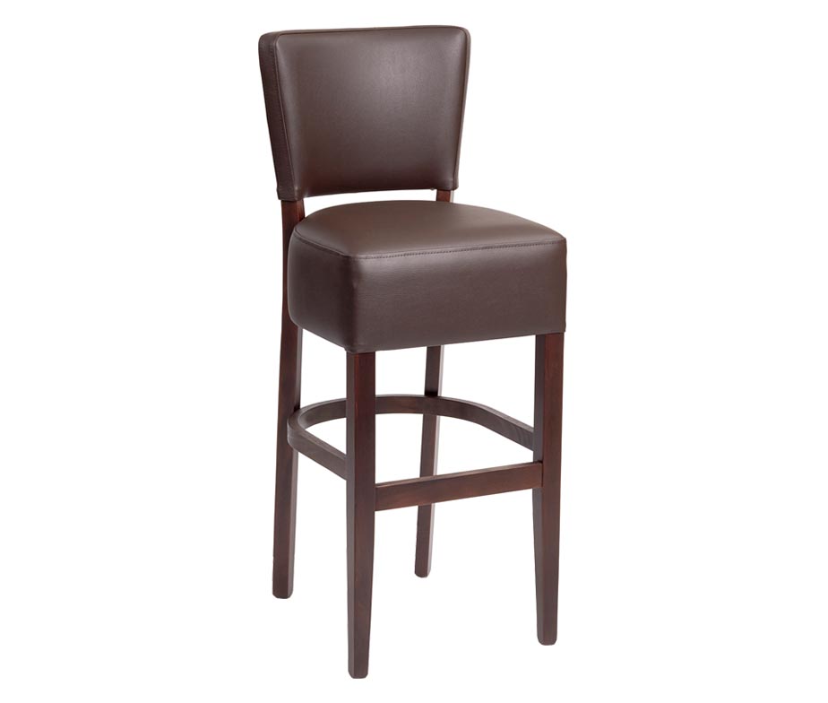 T Fully Upholstered Bar Stools In, Brown Leather Bar Stools Uk