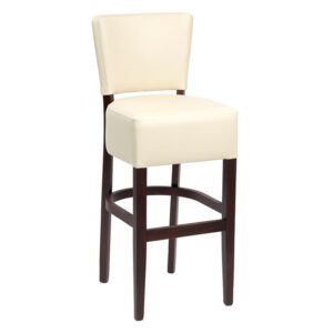 Trent Bar Stools Cream Faux Leather