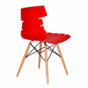 Hoxton Side Chair Beech Legs Red