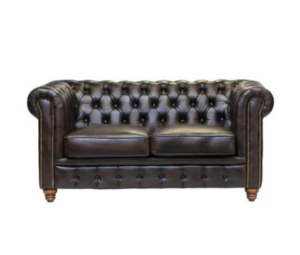 Leather Chesterfield 2 Seater Sofa