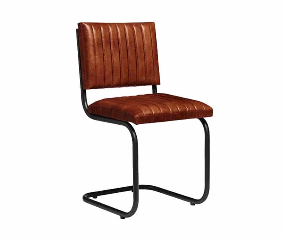Zeta Vintage Leather Dining Chairs