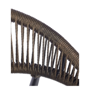 Detail image of the vienna arm chair showing the rope weave