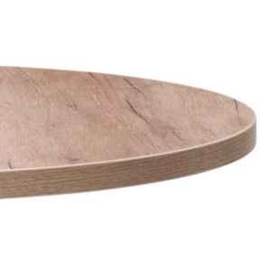Grey Nebraska Oak MFC Round Table Top - Detail