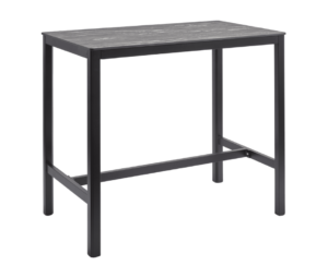 Black Marble Rectangular Poseur Table