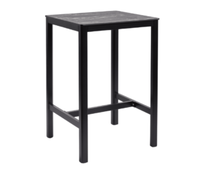 Black Marble Square Poseur Tables