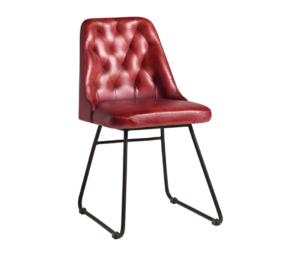 Senator Side chair in vintage real leather front profile image