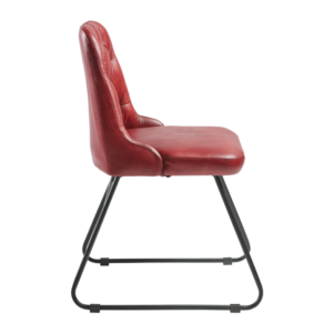 Senator Side chair in vintage real leather side profile image