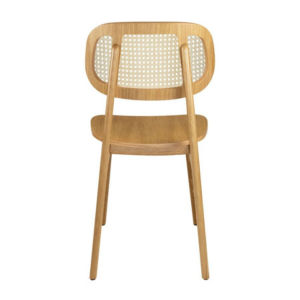 Rear image of the Cane Back in Oak