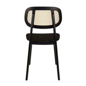 Rear image of the Cane Back in black Oak