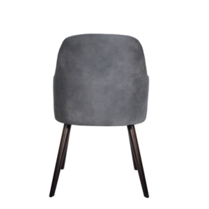 Samson Side Chair in Grey Faux Leather - rear shot image