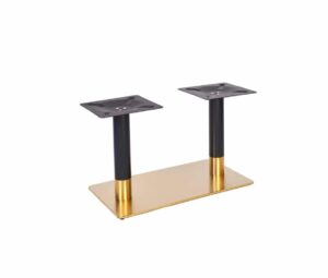 Hera Twin Ped Brass Coffee Tables