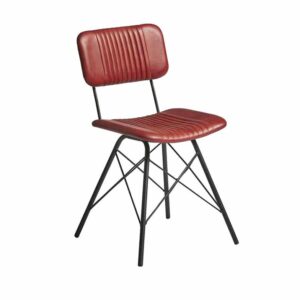Retro Leather Dining Chair