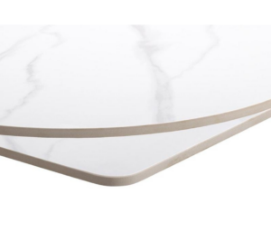 Calacatta Marble Ceramic Table Top Edge detail
