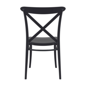 Cross back side chair in Grey - fear profile