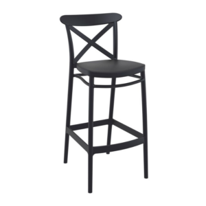 Etienne Bar Chair in Black Front Profile showing the height