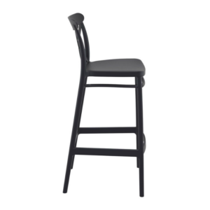 Etienne Bar Chair in Black side Profile showing the height