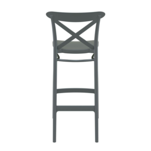 Etienne Bar Chair in Grey Rear Profile