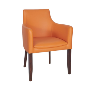 Hallie armchair in Orange facing forwards