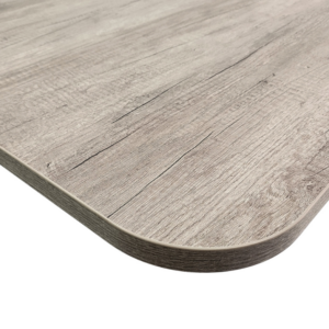 Radius Corner for a Grey Nebraska Oak MFC Table Top