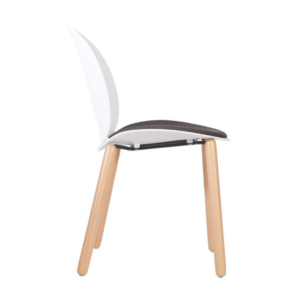 Side Profile showing the modern design of the Luisa Side Chair