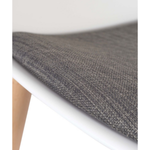 Detail image of the product showing the Grey Upholstered seat Pad
