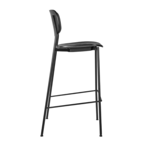 Marple Metal Bar Chair Side Profile Image in a black shell with a black frame