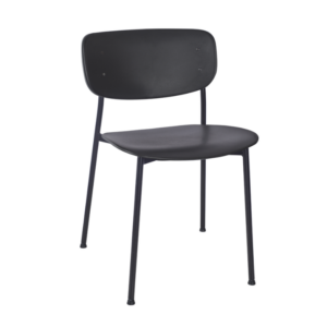 Marple Side Chair in Black with a black frame