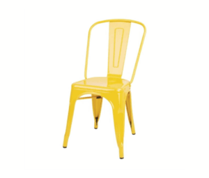 Paris Industrial Cafe Chairs - Yellow