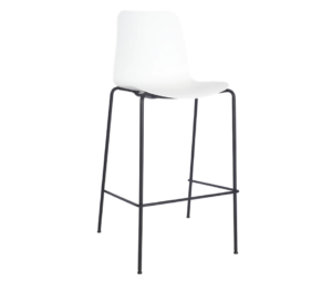 Trafford Bar Chair - Black - White