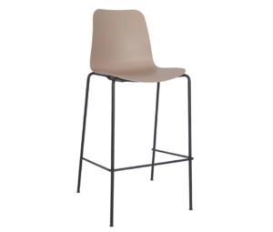 Trafford Bar Chair - Black Frame - Taupe