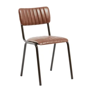 Vintage Faux Leather Dining Chair