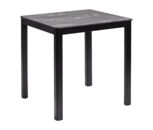 Black Marble Square Dining Table