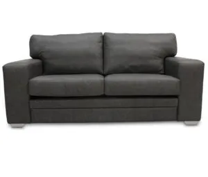 Square Arm Leather Sofa