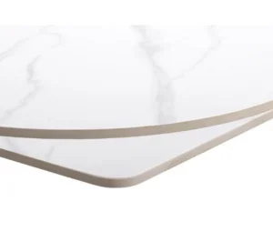 Calacatta Marble Ceramic Table Top Edge detail