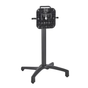 45 degree side profile of the black Avon table base