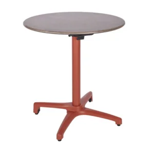Copper Brown Avon table with a round top