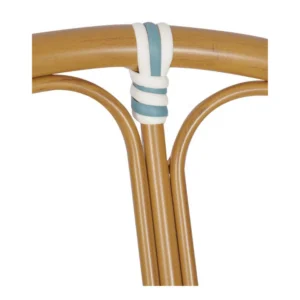 Cuba Armchair with Detail image showing the colour of the weave at the joints