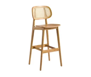 Cane Back Bar Stool showing the front angle