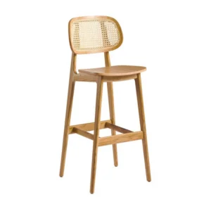 Cane Back Bar Stool showing the front angle