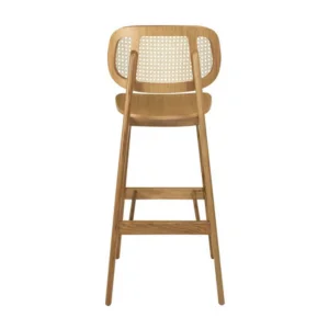 Cane Back Bar Stool showing the rear angle