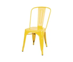 Paris Industrial Cafe Chairs - Yellow